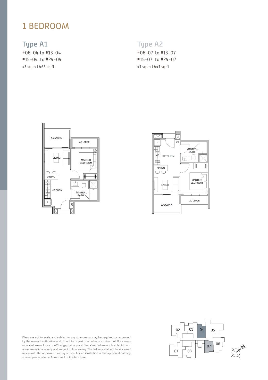 Verticus 1 Bedroom Floor Plan 1