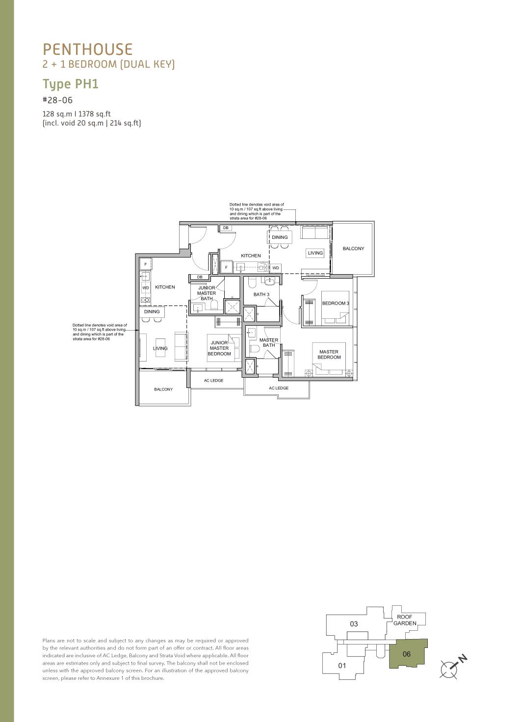 Verticus 1 Bedroom Floor Plan 4
